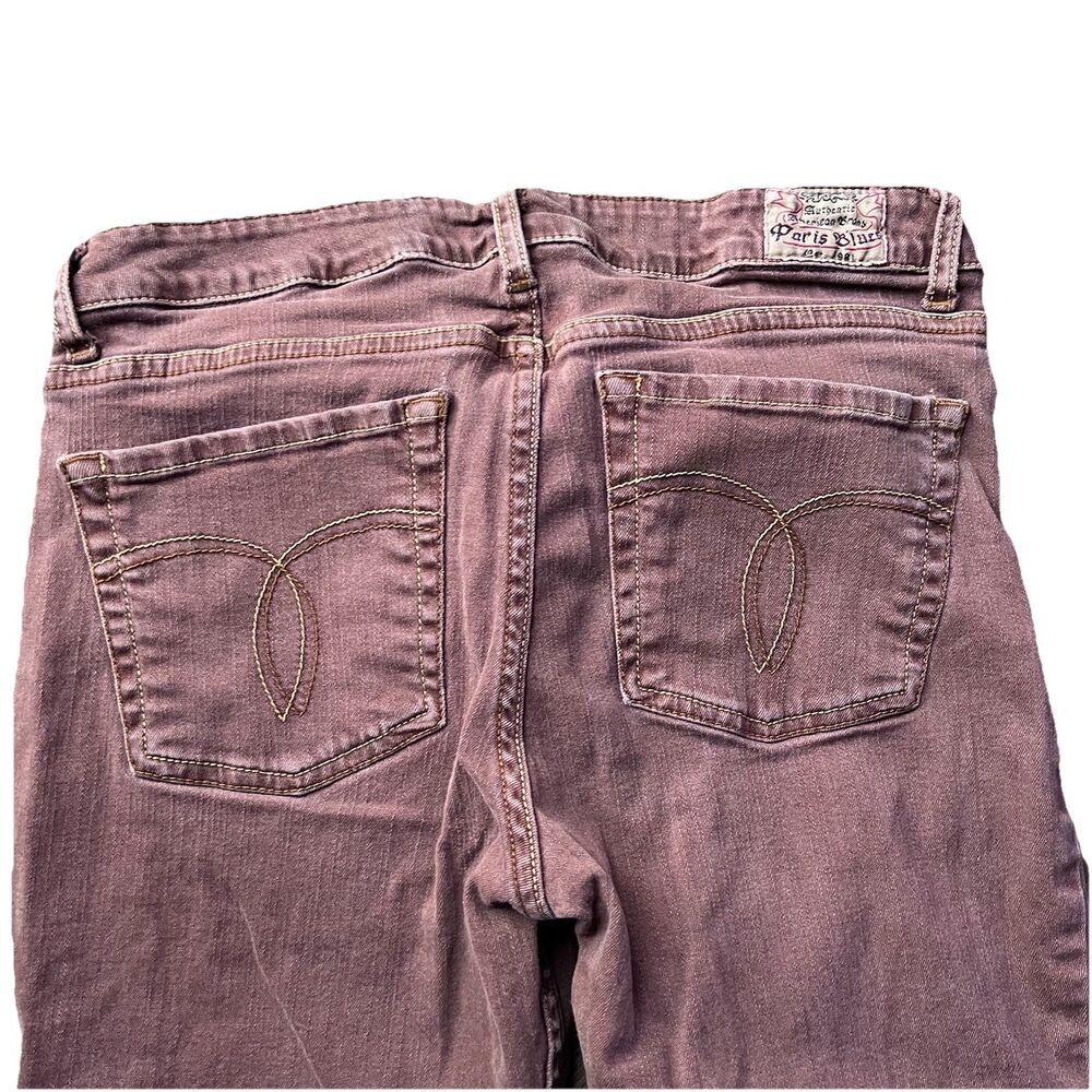 Paris Blues Y2K Brown Low Rise Bootcut Flare Jeans Pants Fade Juniors Size 5 - Picture 9 of 13